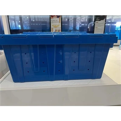 Stackable turnover box with lid and holes